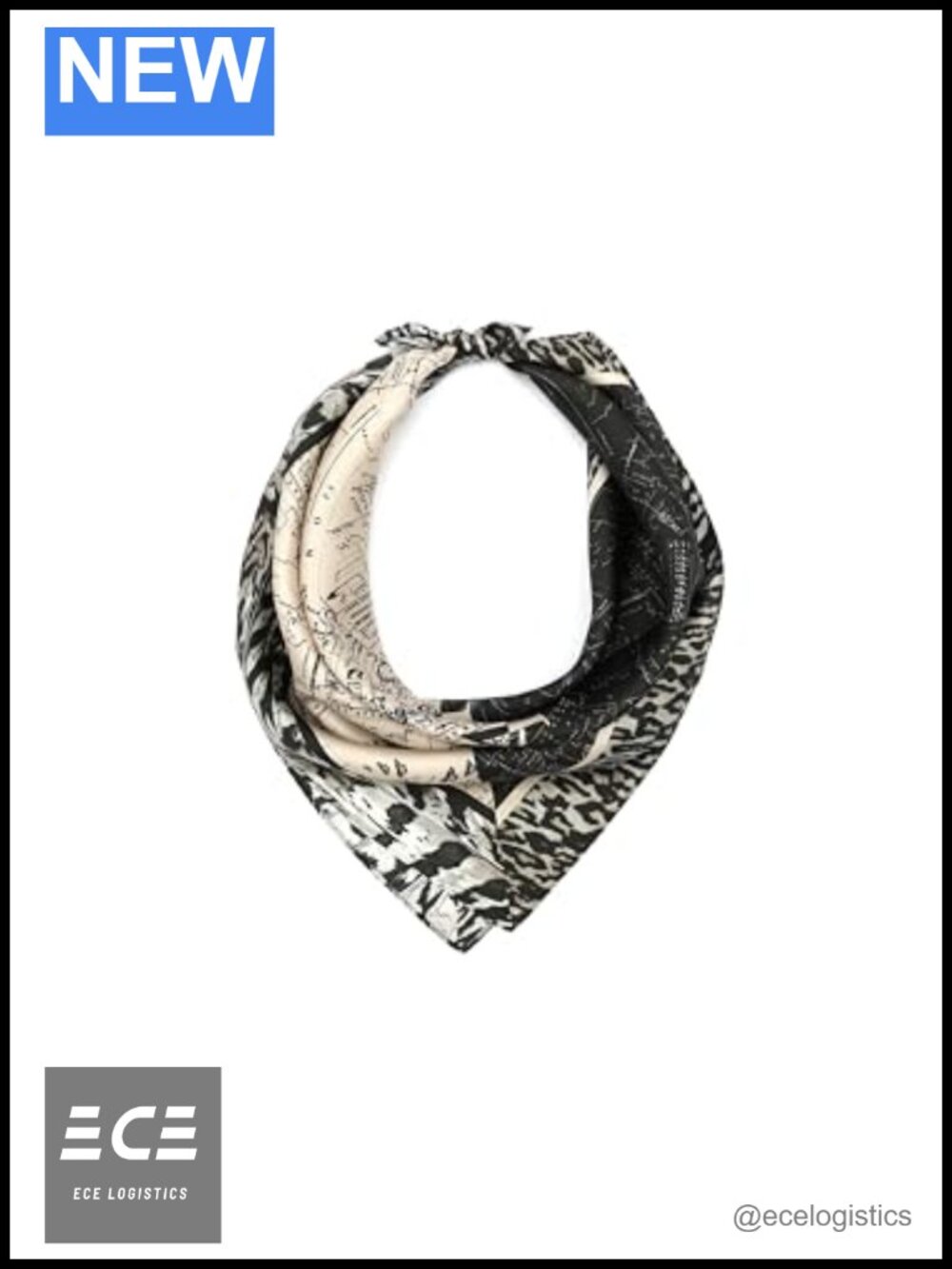 100% Silk Paisley Bandana Scarf Oblong 20.5 x 20.5 Fashion Wrap